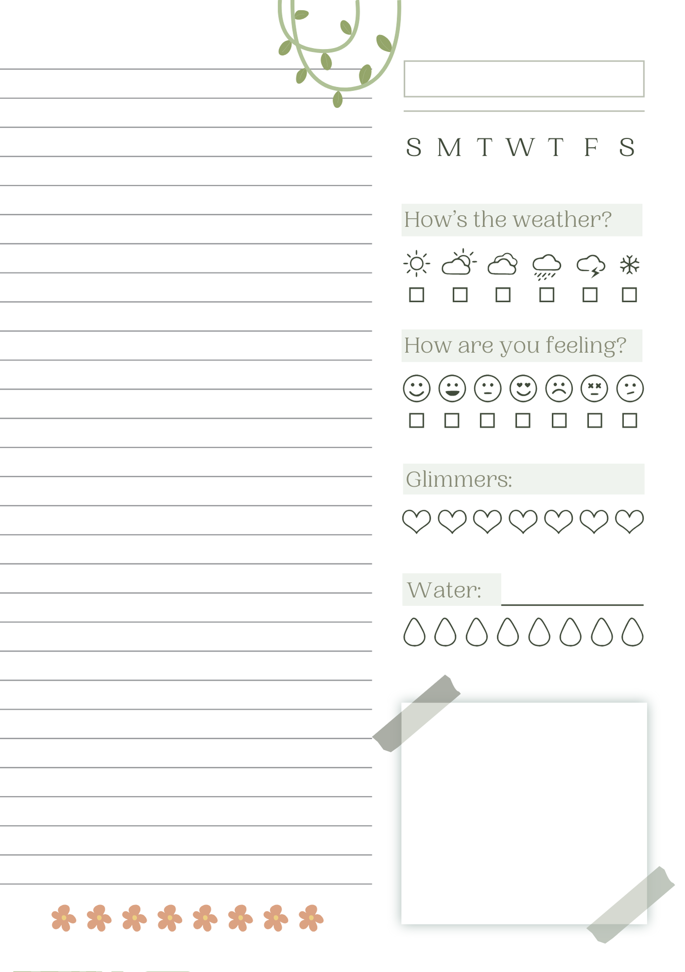 Journal Basics - Monthly Day Planner