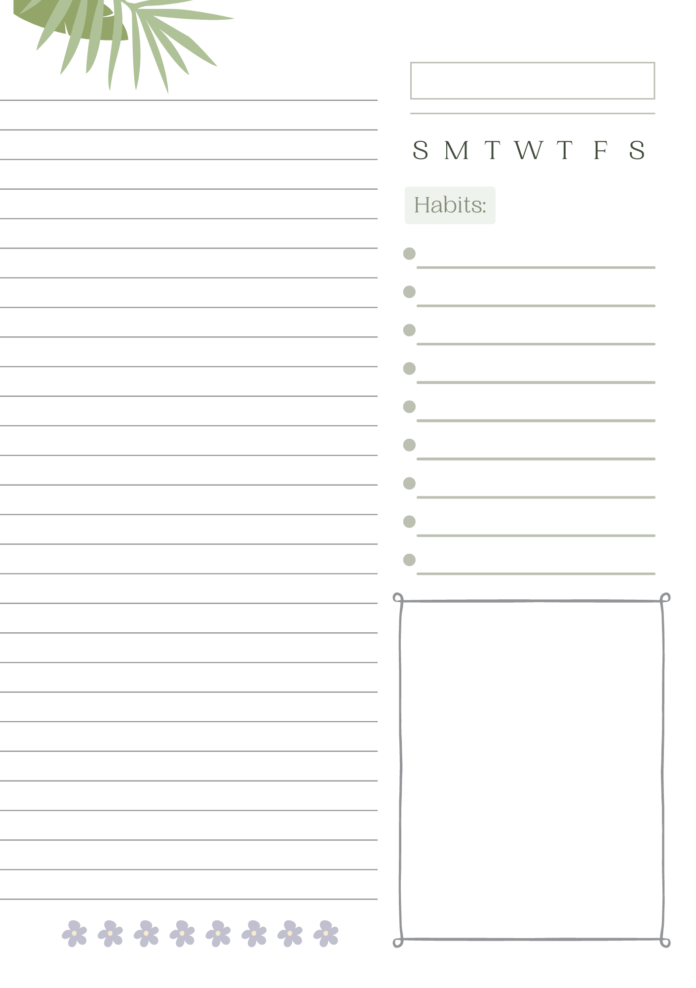 Journal Basics - Monthly Day Planner