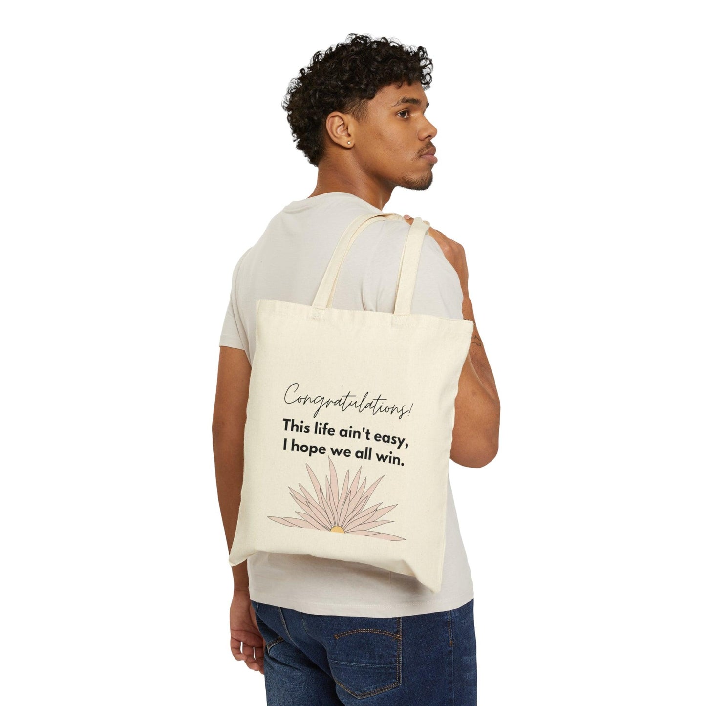 Congratulations Canvas Tote Bag - Green Forest Furniture and Design