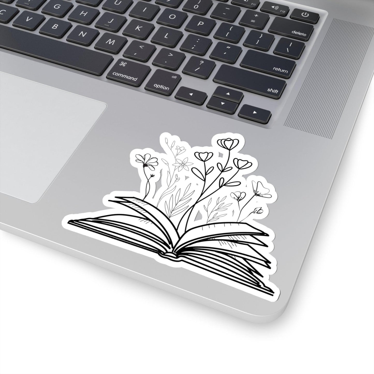 Book with Flowers Sticker - Green Forest Furniture and Design