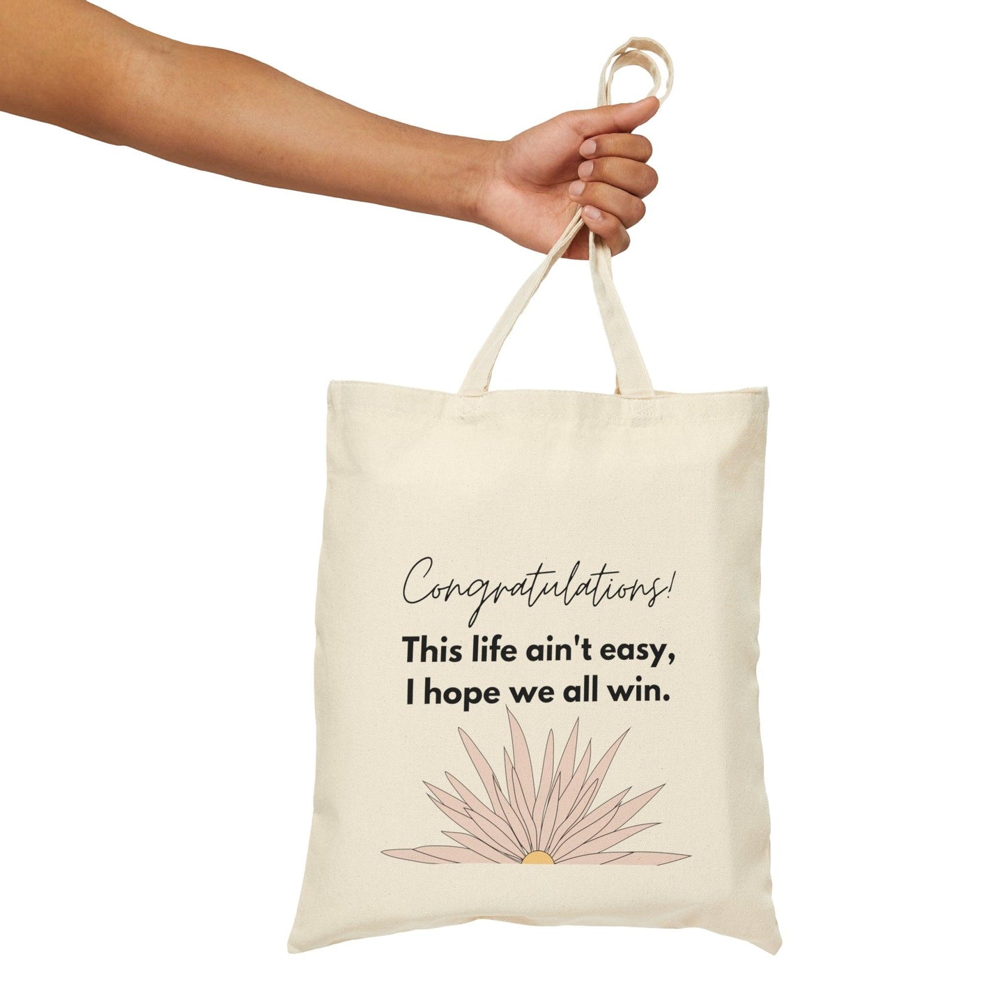 Congratulations Canvas Tote Bag - Green Forest Furniture and Design