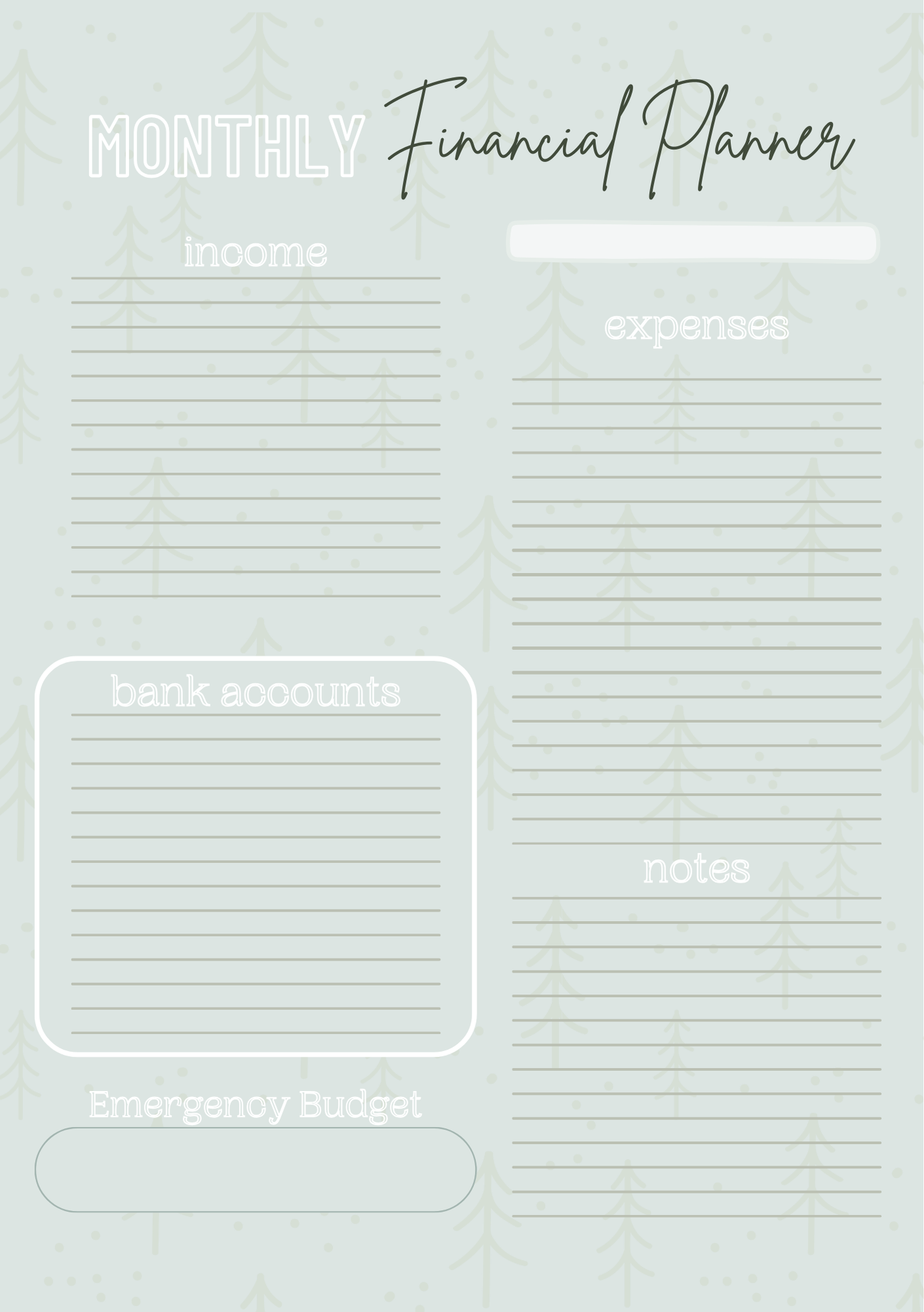 Journal Basics - Monthly Day Planner