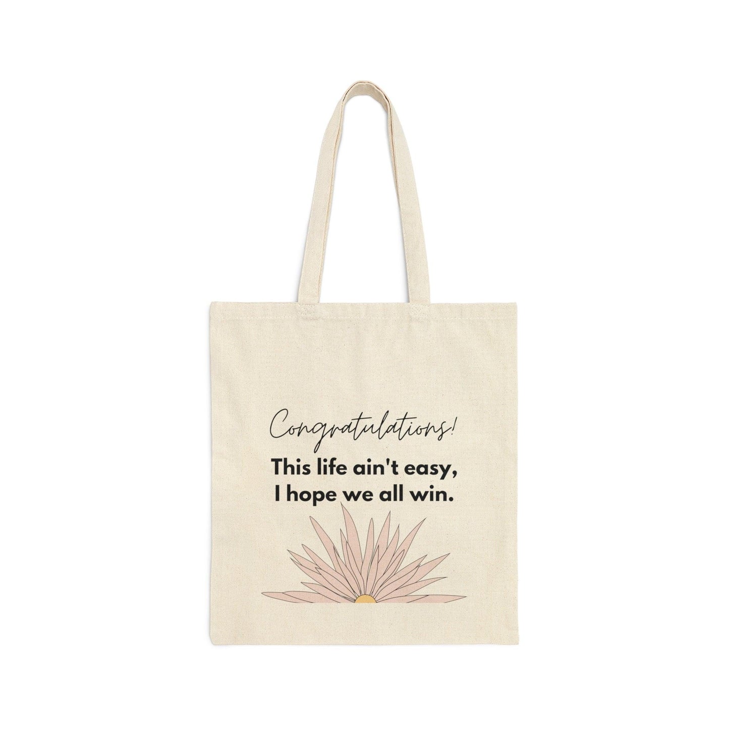 Congratulations Canvas Tote Bag - Green Forest Furniture and Design