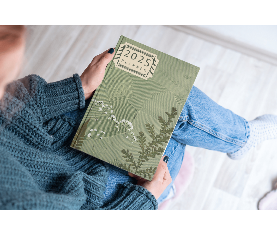 2025 Hardcover Planner Green Forest Furniture and Design