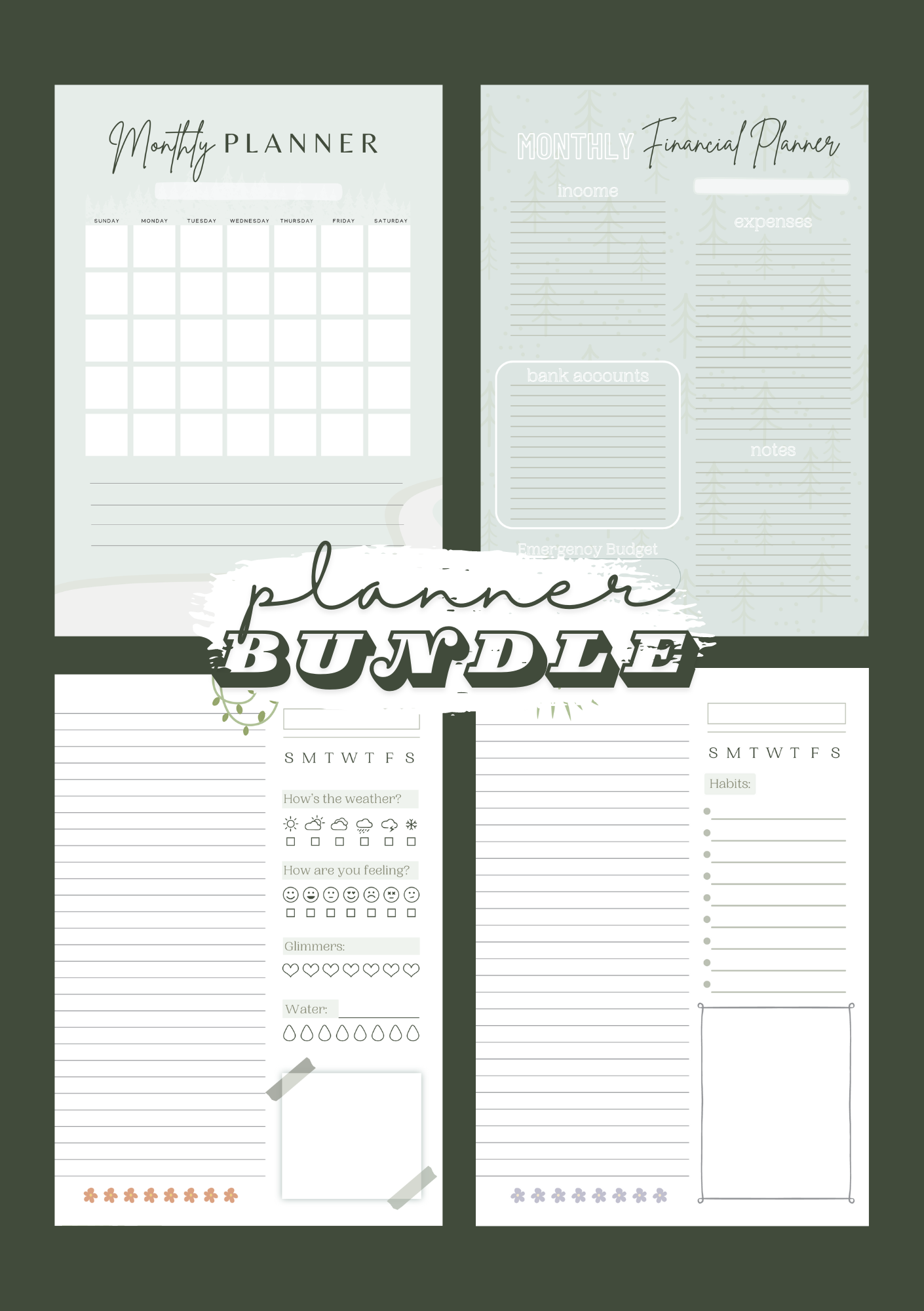 Journal Basics - Monthly Day Planner